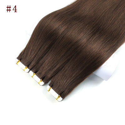 100% Remy Human Hair Straight Wave Hair Tape Hair Extensions untuk Wanita