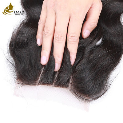 Grosir Kualitas Baik Perawan Brasil Badan Gelombang Rambut Manusia 4*4 Lapisan Penutupan