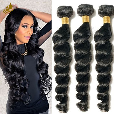 Rambut Kelas 10A Perawan Rambut Manusia Weft Gaya Gelombang Lolos Dapat Dicat