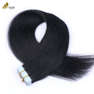 Kutikul Selaras 16 Inci Pita Di Ekstensi Rambut Virgin Remy Wigs Hitam