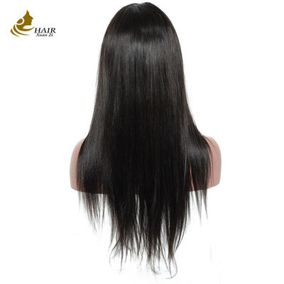 Rambut Manusia Disesuaikan Bagian Depan Wig renda alami Hitam Rambut Manusia lurus Wig