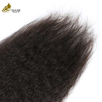 Peruvian Kinky Virgin Human Hair Bundles Ekstensi lurus