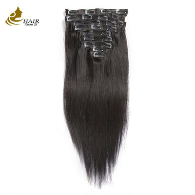 Remy 24 Inch Clip In Hair Extensions 100% Perawan Dalam Grosir OEM