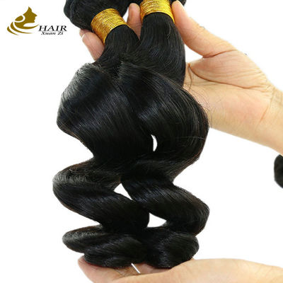 Natural Black Kambodian Virgin 16 Inch Brazilian Hair Loose Wave OEM