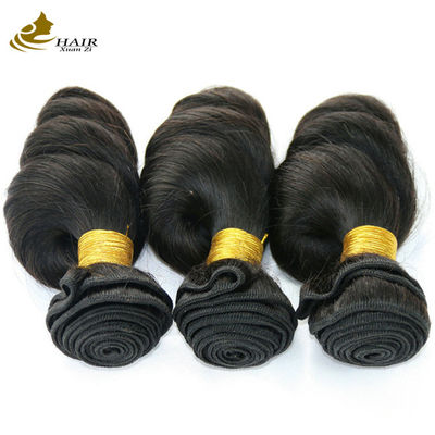Natural Black Kambodian Virgin 16 Inch Brazilian Hair Loose Wave OEM
