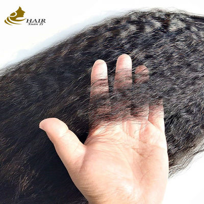 Kinky Straight Prebonded Nano ekstensi rambut manusia hitam alami 18 inci