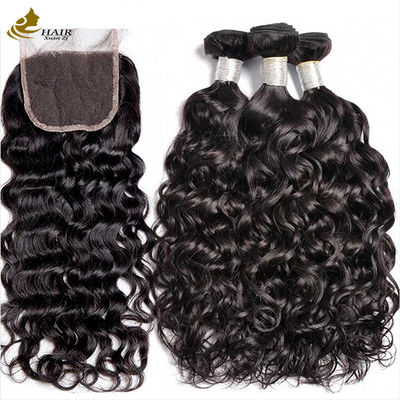 OEM Brasil Tidak Diproses Air Wave Virgin Rambut Bundel Hitam