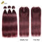 8 Inch-30 Inch 99j Burgundy Wig Body Wave Ekstensi Rambut Manusia