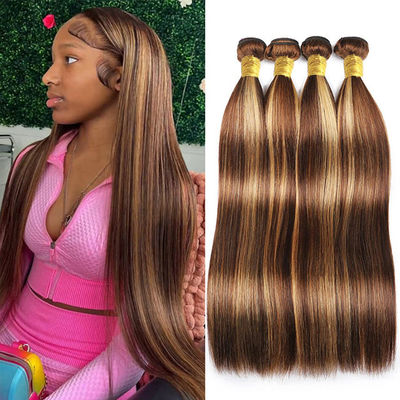 Piano 4/27 Ombre Ekstensi Rambut Manusia Menonjolkan Rambut Manusia