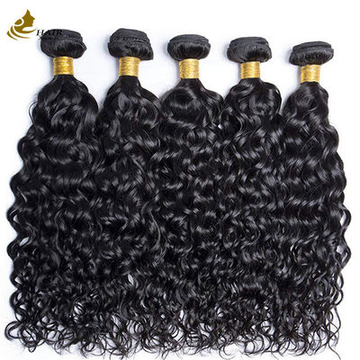 Natural Black Water Wave Perawan Rambut Manusia Bundel