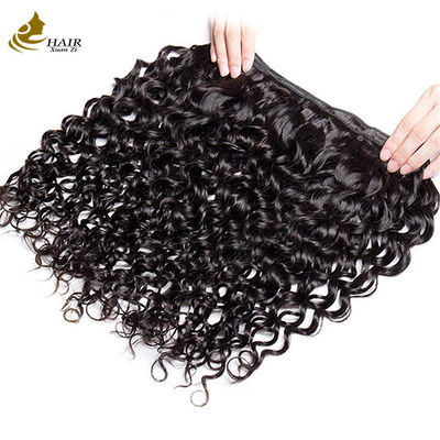 Natural Black Water Wave Perawan Rambut Manusia Bundel
