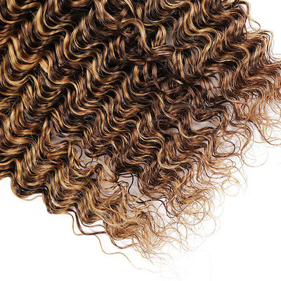 Piano 4/27 Ombre Ekstensi Rambut Manusia Deep Wave Bundle Rambut