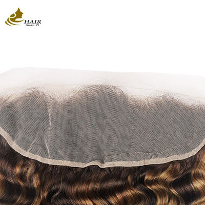 Piano 4/27 Deep Wave Lace Frontal Closure Rambut Brasil Transparan 13X4 Closure