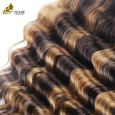 Piano 4/27 Deep Wave Lace Frontal Closure Rambut Brasil Transparan 13X4 Closure