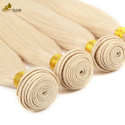 Kualitas Tinggi Kutikul Perawan Selaras 613# Blonde Remy Human Hair Bundles