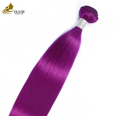 Bundel Lurus Rambut Manusia Ungu Ekstensi pakan Rambut Manusia Perawan