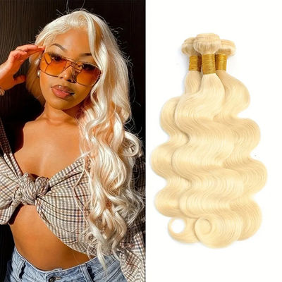 Grosir Rambut Manusia Perawan Vietnam 613# Rambut Berwarna Blonde Body Wave Bundle