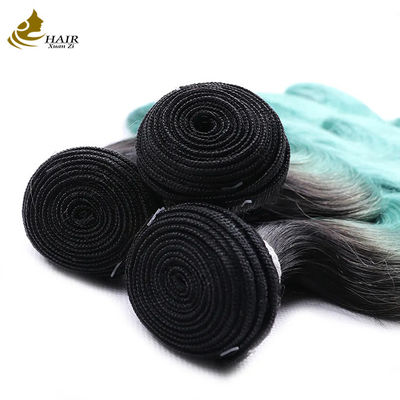 Pabrik Jual Langsung Vietnam Perawan Rambut Manusia 1b / Biru Berwarna lurus Rambut Bundel