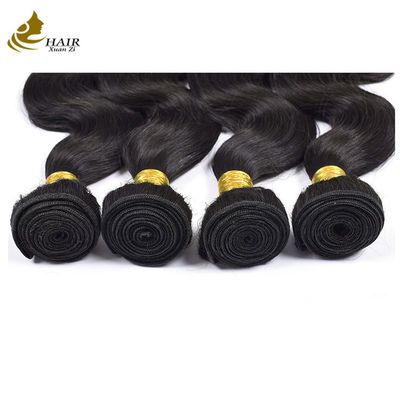 Pilihan India Brasil Remy Rambut Manusia Bundel Dalam Hitam Alami