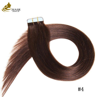 Remy Human Skin Weft Tape Hair Extensions Double Faced Russian Tape 8"-30" Panjang Disesuaikan