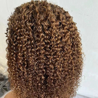 100% Perawan Peruvian Rambut Manusia Air Gelombang renda depan wig