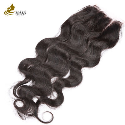 Grosir Kualitas Baik Perawan Brasil Badan Gelombang Rambut Manusia 4*4 Lapisan Penutupan