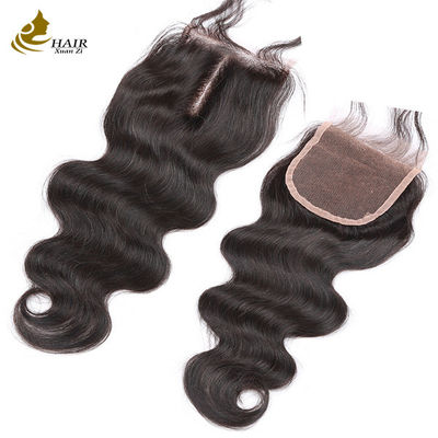 Grosir Kualitas Baik Perawan Brasil Badan Gelombang Rambut Manusia 4*4 Lapisan Penutupan