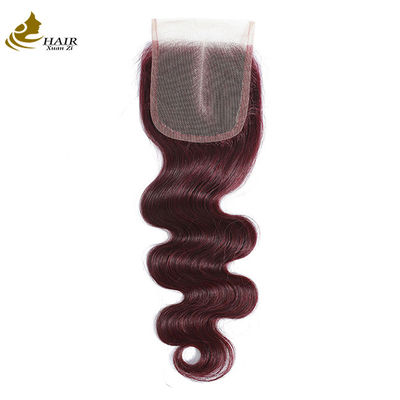 Virgin Ombre 99j Body Wave Rambut Manusia Tirai Tutup Dengan Rambut Bayi