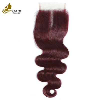 Virgin Ombre 99j Body Wave Rambut Manusia Tirai Tutup Dengan Rambut Bayi