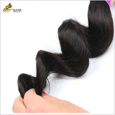 100% Remy Rambut Perawan Manusia Ekstensi Rambut Brasil Double Ditarik Rambut Manusia Weft