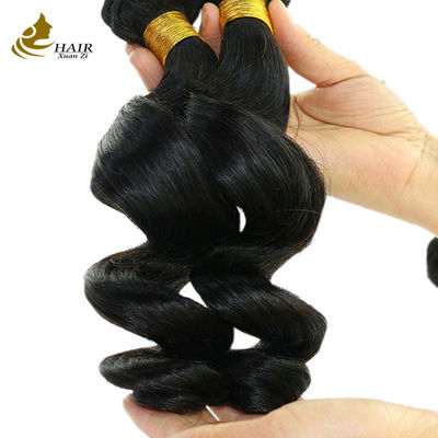 100% Remy Rambut Perawan Manusia Ekstensi Rambut Brasil Double Ditarik Rambut Manusia Weft