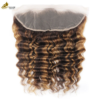 Telinga ke Telinga Perawan Peru Rambut Manusia Frontal Dasi Khusus Frontal 13*4