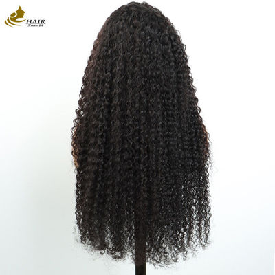 Grosir Transparan 13X4 Dasi Bagian Depan Kinky Curl Virgin Brasil Rambut Manusia Wig
