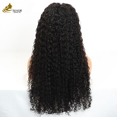 Grosir Transparan 13X4 Dasi Bagian Depan Kinky Curl Virgin Brasil Rambut Manusia Wig