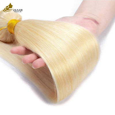 613 Rambut pirang 100% rambut manusia Virgin Ekstensi lurus bundel
