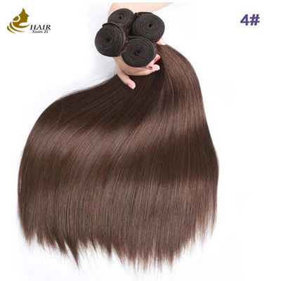 4# Warna cokelat cokelat lurus bundel rambut manusia bundel weft