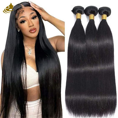 Tidak Menumpahkan Perawan Rambut Manusia Rambut Lurus Mesin Weft Rambut Ganda Weft