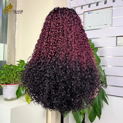 Gampang Pakai Nyaman Tanpa Lem 5 * 5 Pixie Keriting Rambut Manusia T Warna