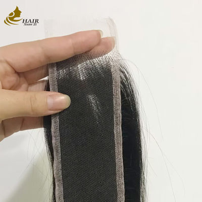 Penutup Rambut Manusia Renda Tak Terlihat HD 2x6 Lurus Brasil