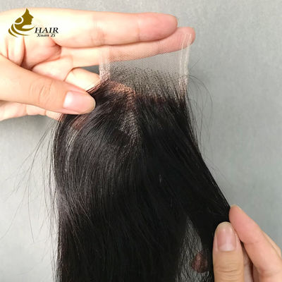 lurus hitam alami 2x6 transparan renda rambut manusia renda tutup