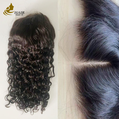 Kepadatan 250% 20 inci Gelombang Air Hitam Alami HD 13*6 Wig Renda Penuh Tanpa Lem dengan garis rambut alami