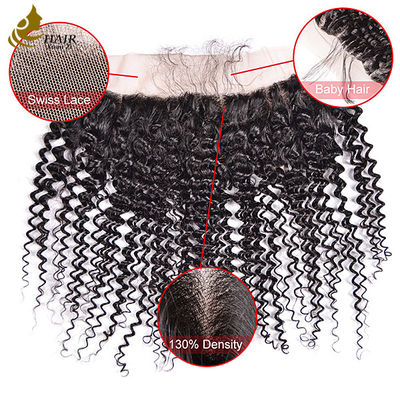 18 inci mentah Virgin Human Hair Weft Bundles Kinky 1B Hitam alami
