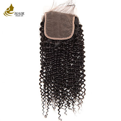 18 inci mentah Virgin Human Hair Weft Bundles Kinky 1B Hitam alami
