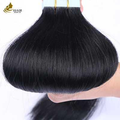 Kutikul Selaras 16 Inci Pita Di Ekstensi Rambut Virgin Remy Wigs Hitam