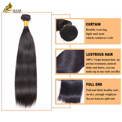 Kutikul yang diselaraskan Brazil Human Hair Bundle Extensions Burgundy