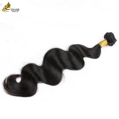 Double Weft 100% Rambut Manusia Brasil Bundel Gelombang Kecokelatan