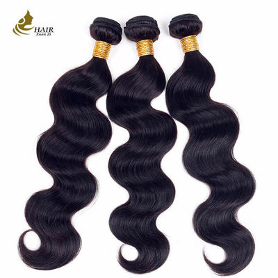 Double Weft 100% Rambut Manusia Brasil Bundel Gelombang Kecokelatan