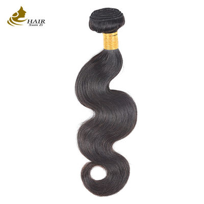 Burgundy Peruvian Remy Ekstensi Rambut Manusia Weave Bundle Dengan Penutupan