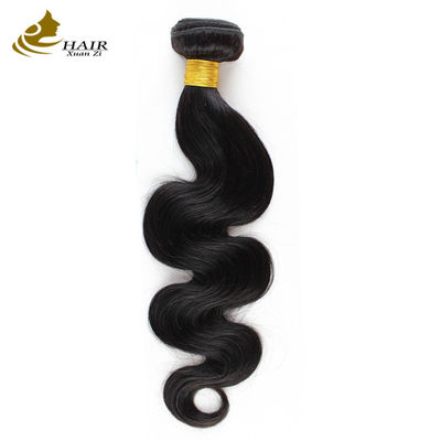 Customized Virgin Human Hair Weft Body Wave Bundles Dengan Penutupan