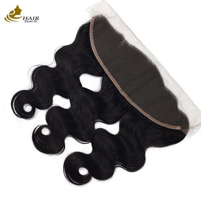 Silk Base Human Hair Lace Closure Wave Frontal Body disesuaikan